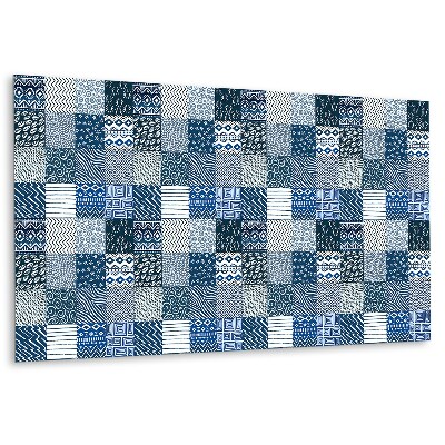 Panel ścienny Niebieskie wzory geometryczne i abstrakcyjne