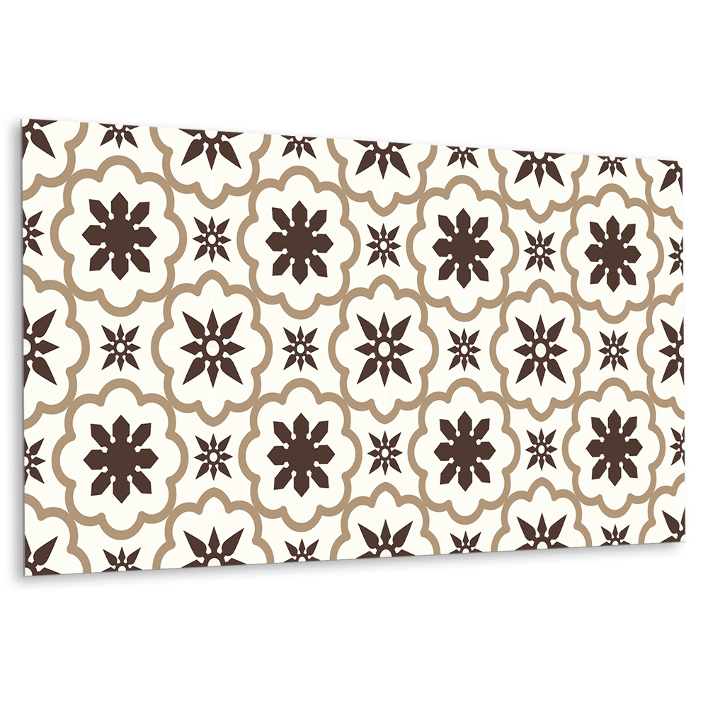 Panel dekoracyjny Wzór kwiatowy w odcieniach brązu