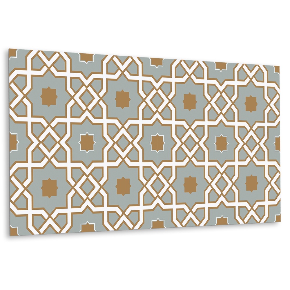 Panel ścienny Geometryczny wzór w odcieniach brązu