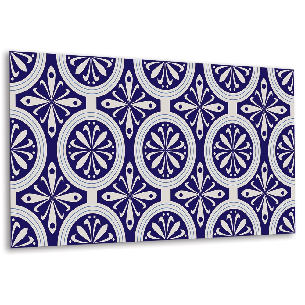 Panel dekoracyjny Motyw kwiatowy w odcieniach niebieskiego