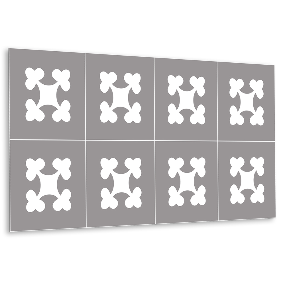 Panel pcv na ścianę Motyw kwiatowy na szarym tle