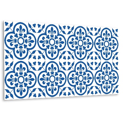 Płyta na ścianę Motyw kwiatowy w niebieskich odcieniach