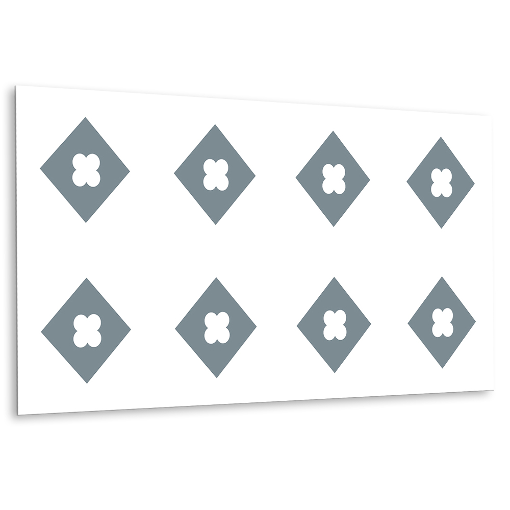 Płyta na ścianę Motyw kwiatowy w szaro-białej kolorystyce