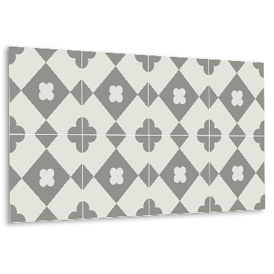 Panel dekoracyjny Szaro-biała mozaika w kwiaty