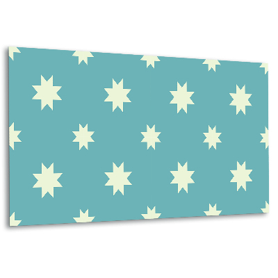 Panel pcv na ścianę Błękitna płytka z białą gwiazdą