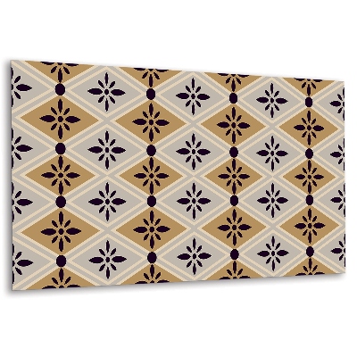 Panel ścienny Geometryczne kwiaty w odcieniach brązu