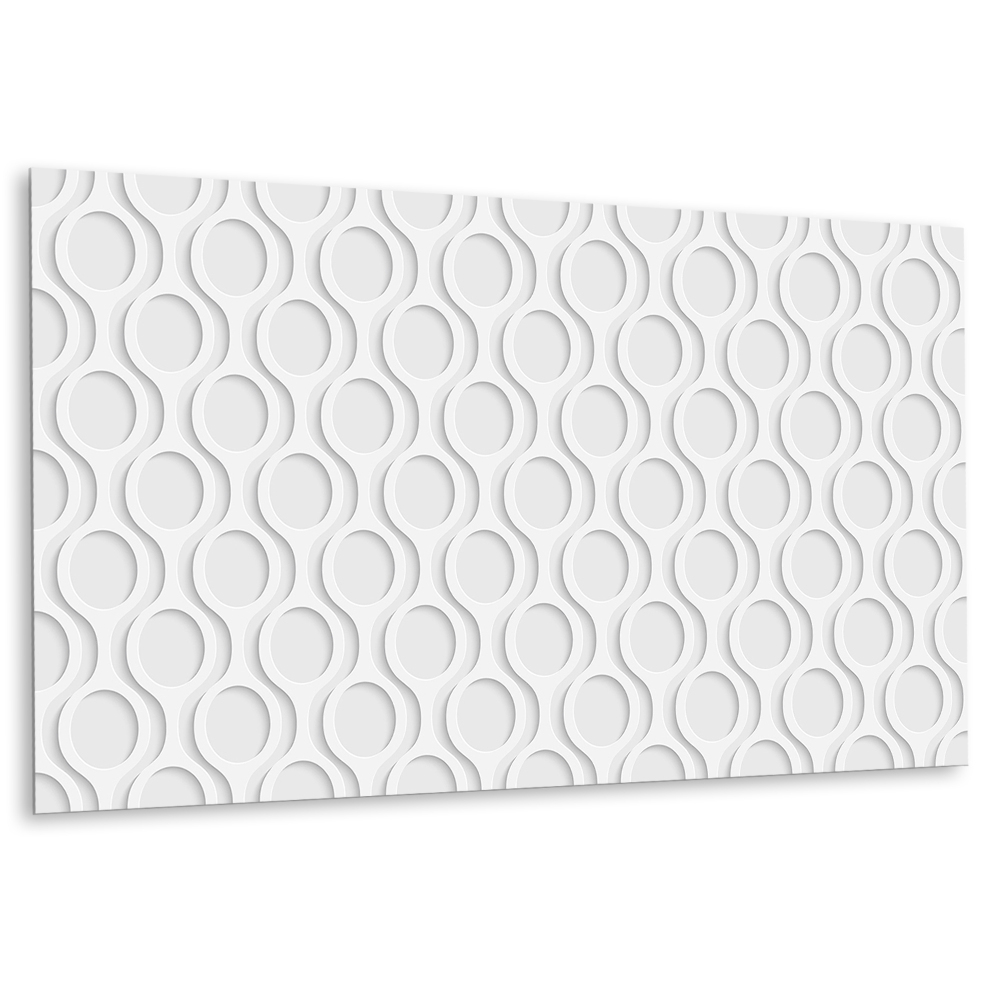 Panel ścienny Fale owalne w odcieniach bieli
