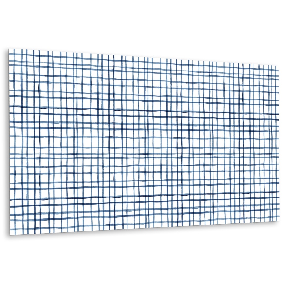 Płyta na ścianę Niebieska kratka wodna