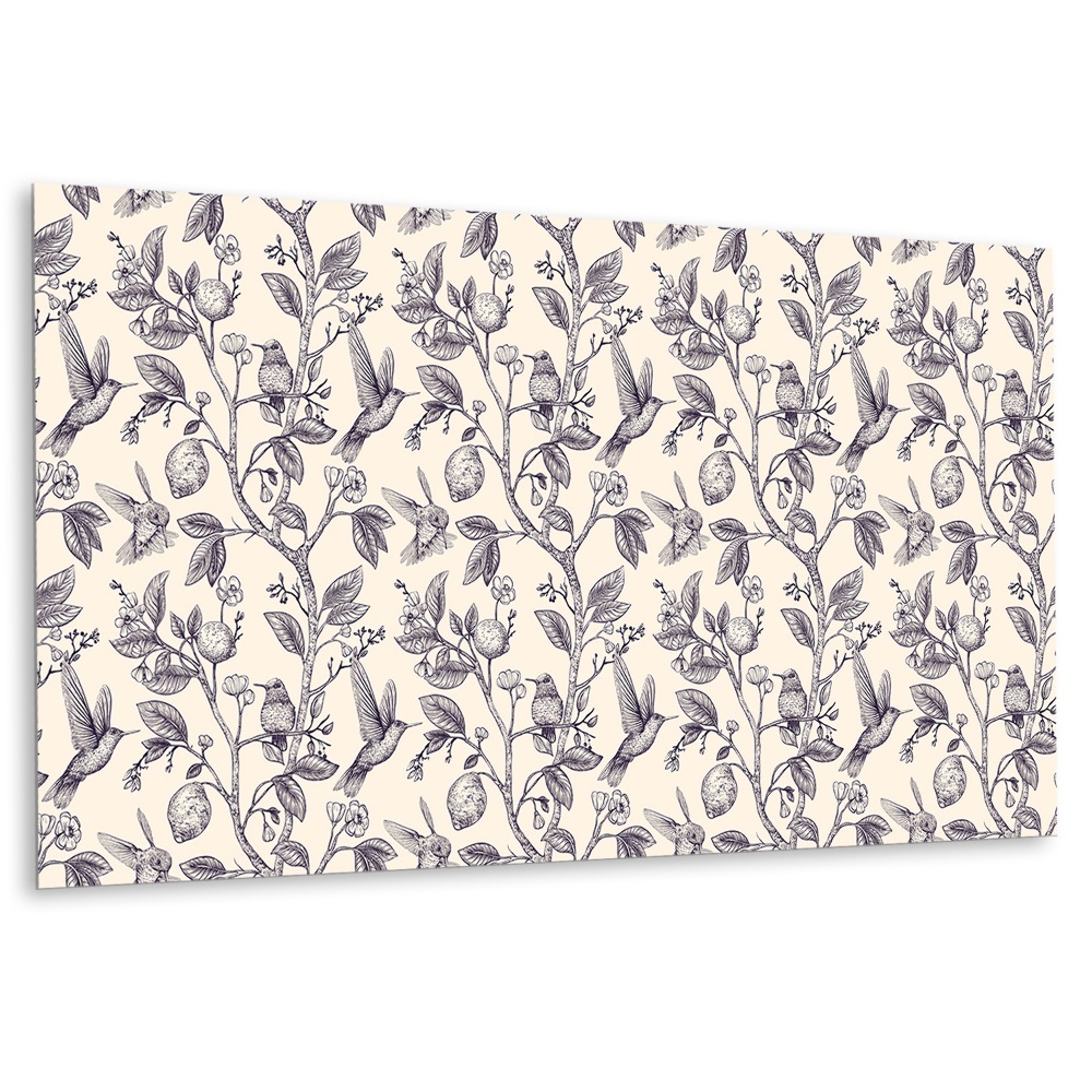 Panel pcv na ścianę Motyw ptaków i cytrusów na gałęziach