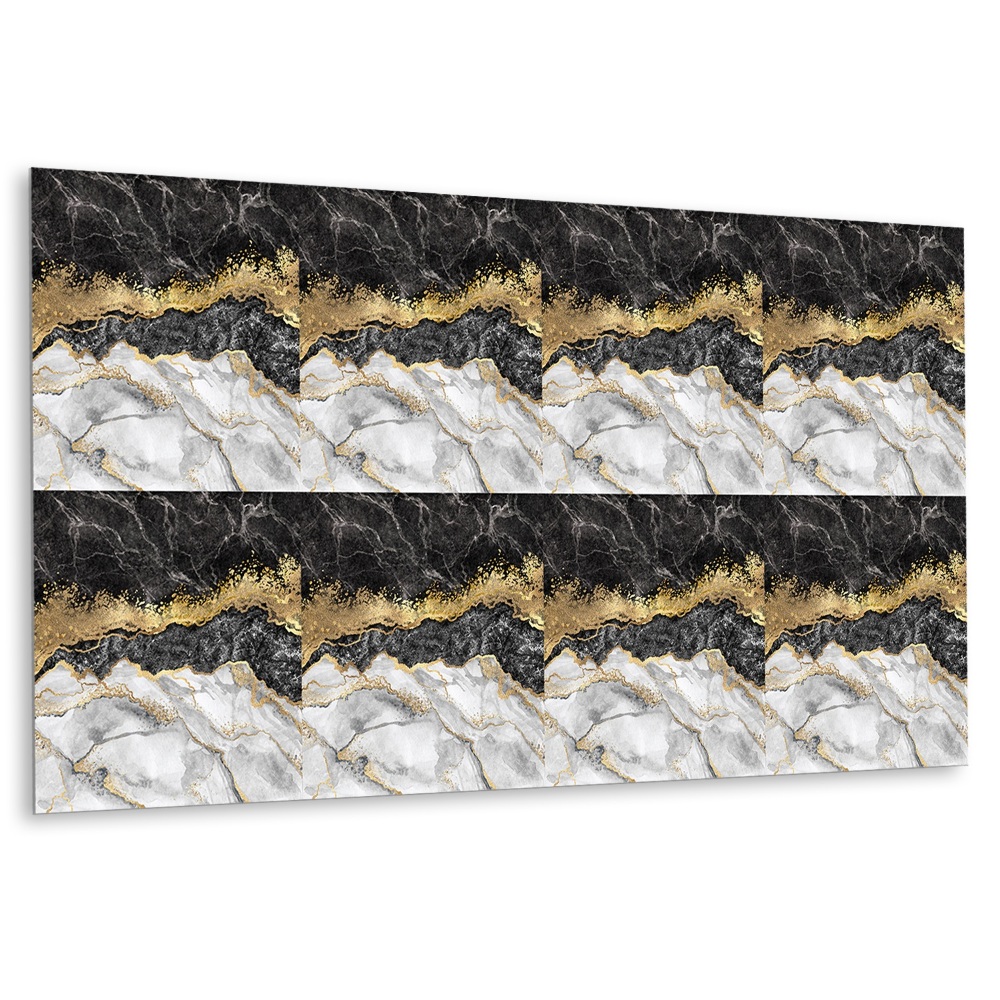 Płyta na ścianę Marmur z złotymi akcentami