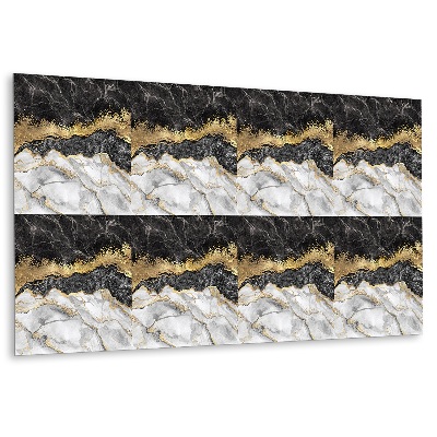 Płyta na ścianę Marmur z złotymi akcentami