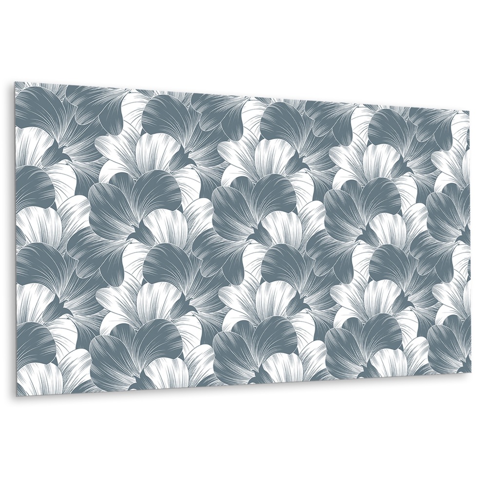 Panel pcv na ścianę Kwiatowy wzór w odcieniach szarości