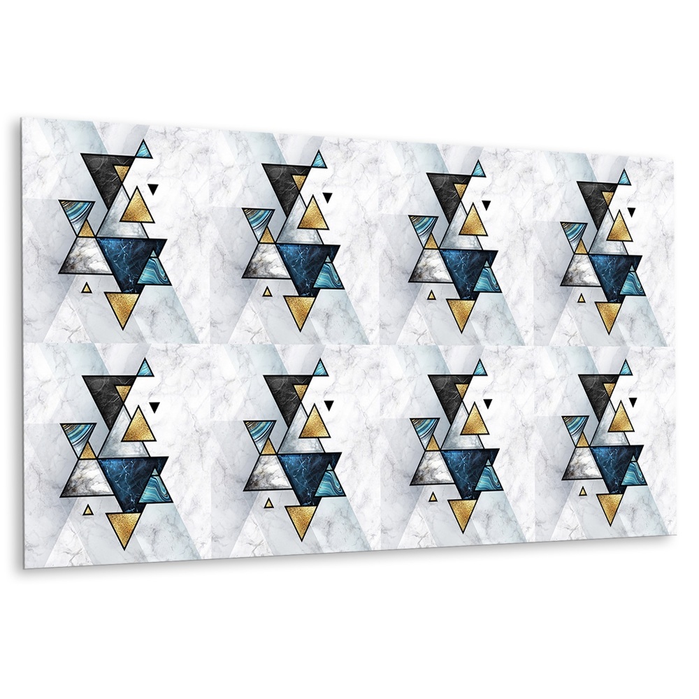 Panel pcv na ścianę Geometryczne kształty na tle marmuru