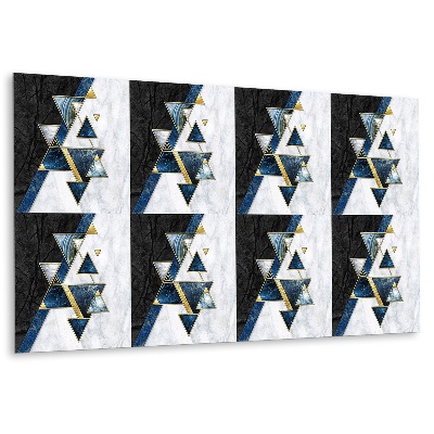 Panel ścienny Geometria w odcieniach granatu i złota