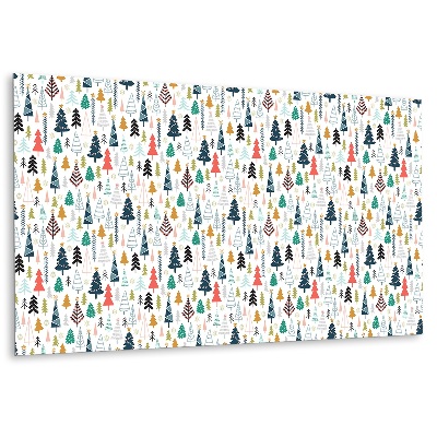 Płyta na ścianę Choinki w różnych kolorach i kształtach