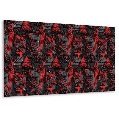 Panel ścienny Abstrakcyjne czerwono-czarne wzory