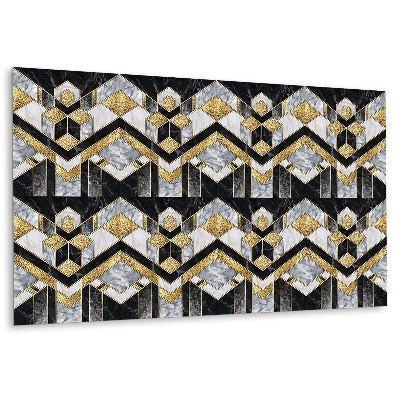 Panel dekoracyjny Geometria w odcieniach czerni i złota