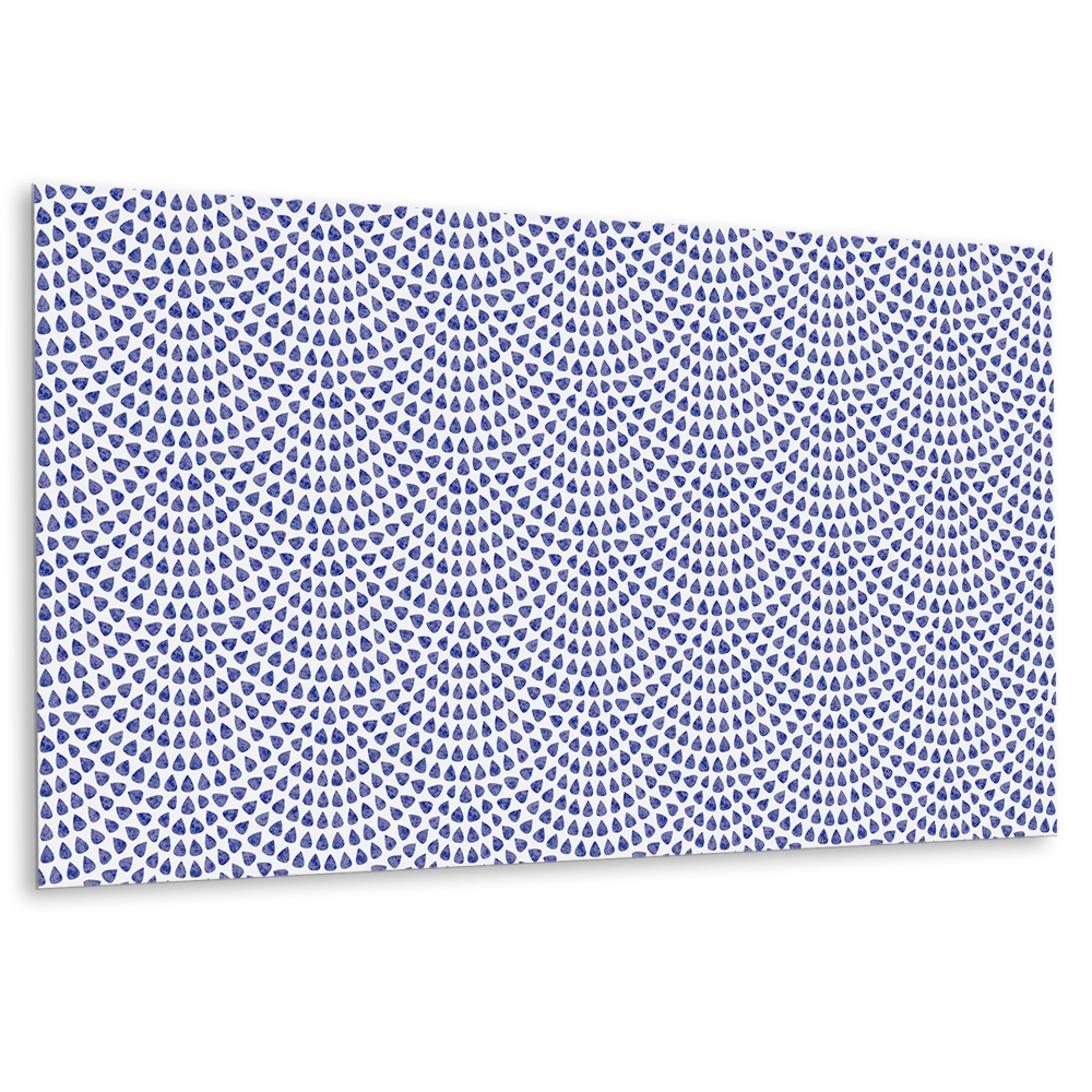 Panel ścienny Niebieskie krople w geometrycznym układzie