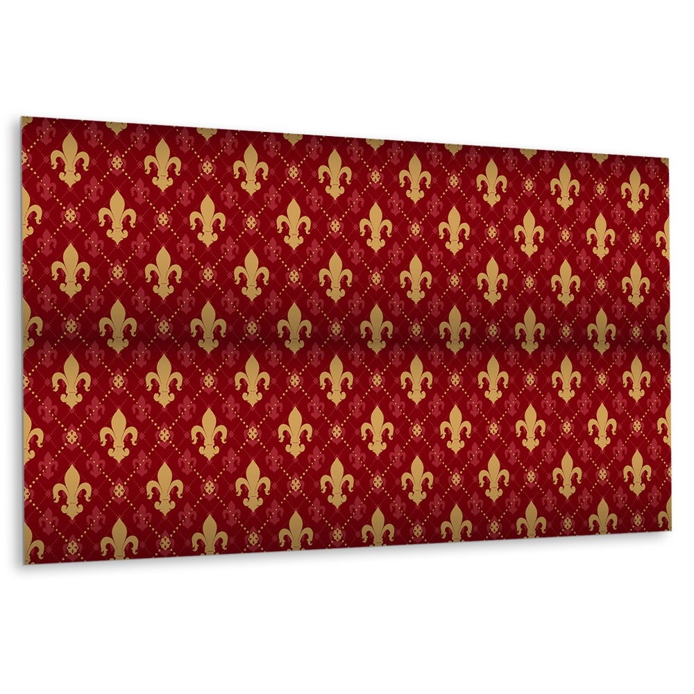 Panel dekoracyjny Motyw lilii na czerwonym tle