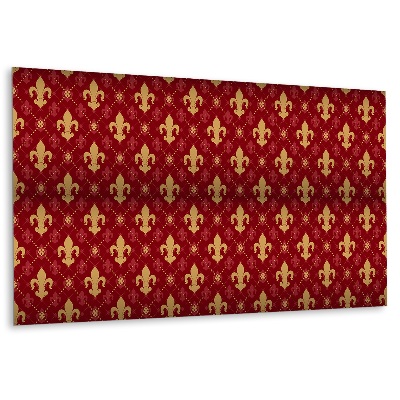 Panel dekoracyjny Motyw lilii na czerwonym tle