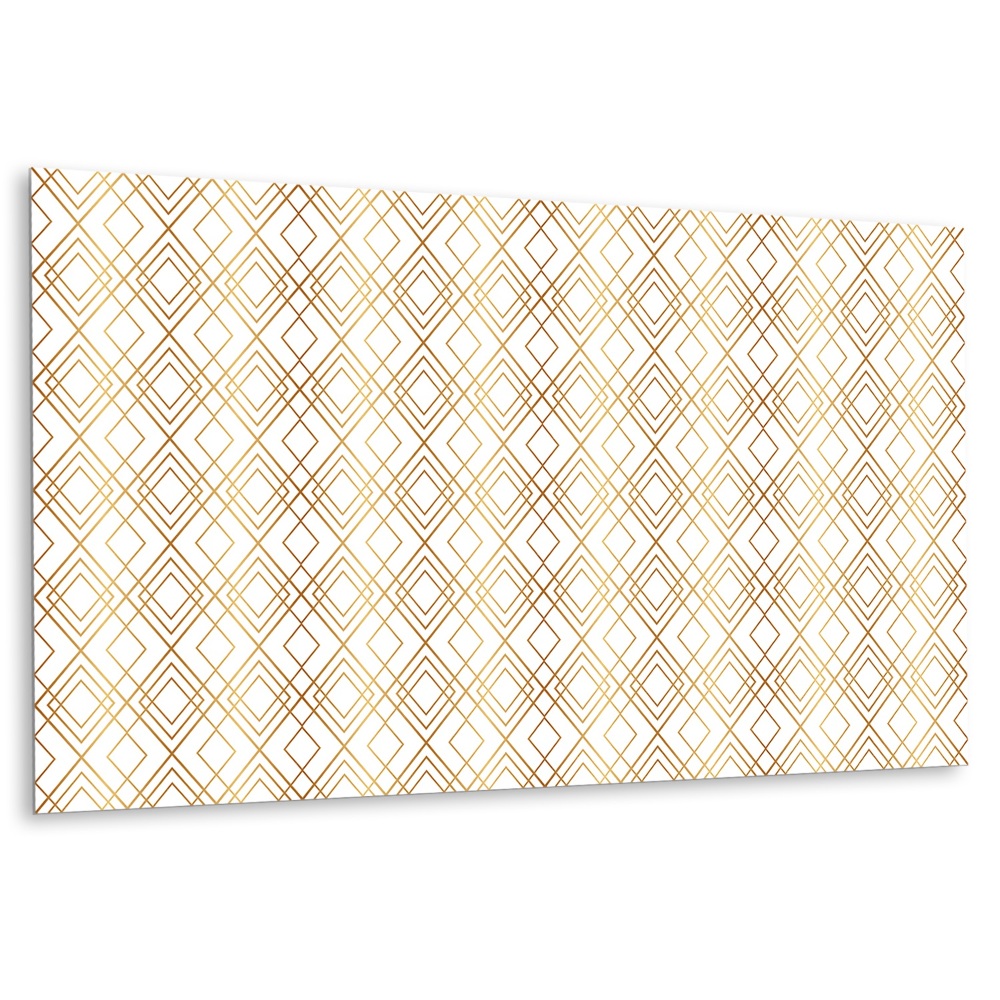 Panel ścienny Geometryczne wzory w odcieniach złota