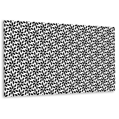 Płyta na ścianę Motyw kwiatowy w czerni i bieli