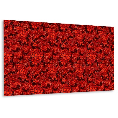 Panel dekoracyjny Czerwony wzór kompozytowy z hexagonami