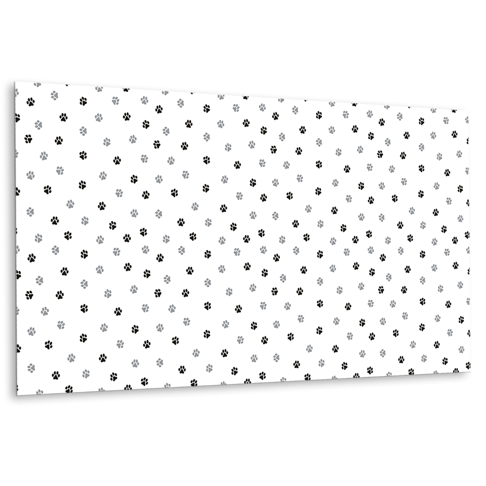 Panel pcv na ścianę Ślady łapek na białym tle