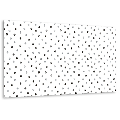 Panel pcv na ścianę Ślady łapek na białym tle