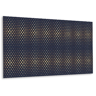 Panel dekoracyjny Złote kropki na granatowym tle