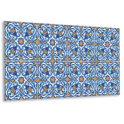 Panel pcv na ścianę Motyw kwiatowy z niebieskimi akcentami