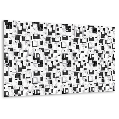 Płyta na ścianę Geometryczne wzory w odcieniach czerni i bieli
