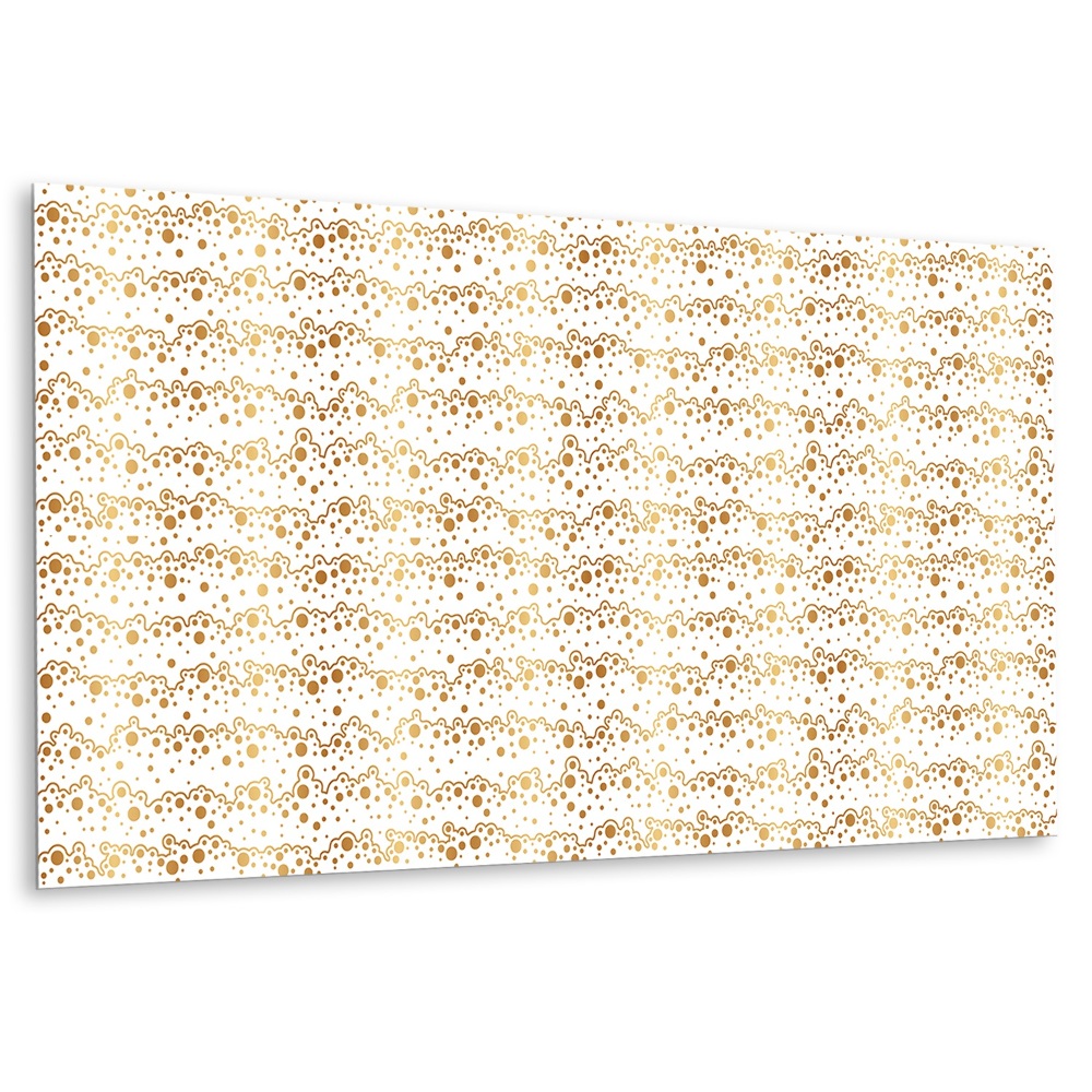 Panel ścienny Złote fale z kropkami